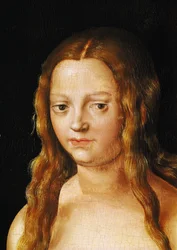 Adam and Eve, detail of Eve